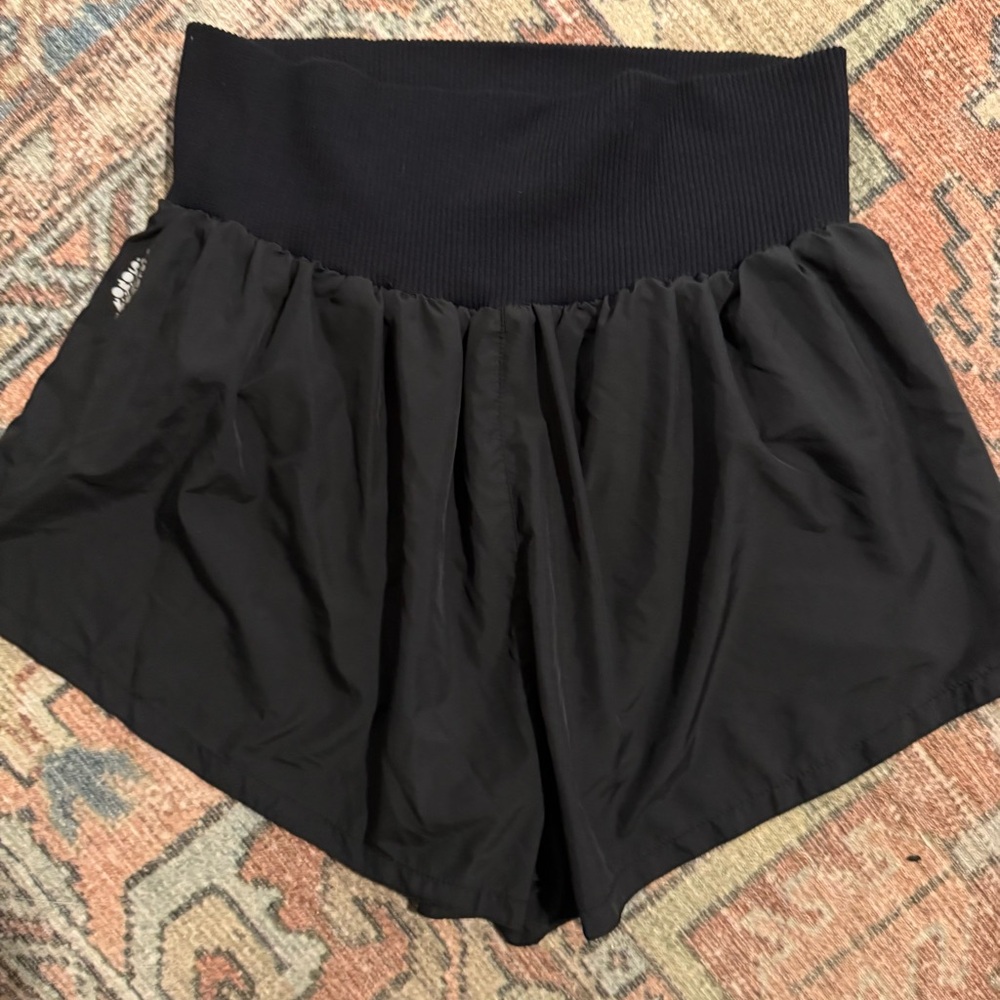 Free People Black Skorts with Elastic Waistband